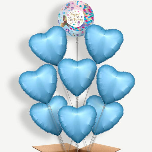 Happy Birthday Mermaid Tail Helium Balloon Bundle | Party Save Smile