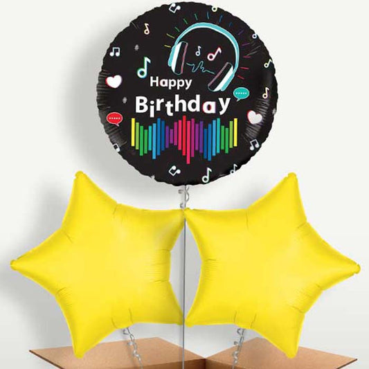 Music Birthdays with Balloon Bunches inflated with Helium | Party Save Smile