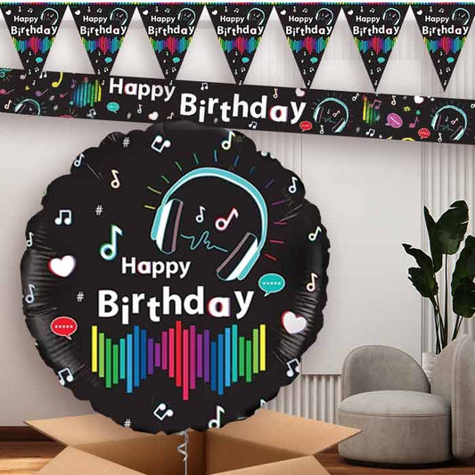 Music Birthday Balloon and Banners | Party Save Smile
