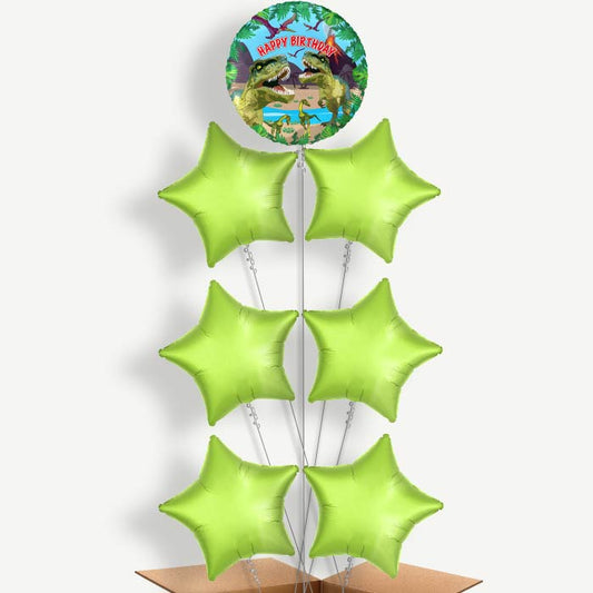 Birthday Dinosaur Balloon Arrangement Inflated with Helium | Party Save Smile