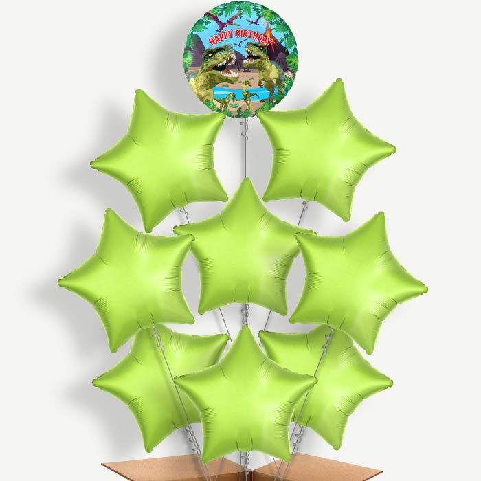 Birthday Dinosaur Balloon Bundle Inflated with Helium | Party Save Smile