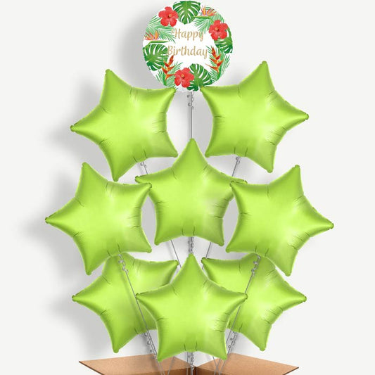 Tropical Happy Birthday Helium Balloon Bundle | Party Save Smile