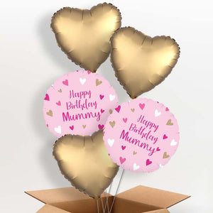 Happy Birthday Mummy Hearts Helium Balloon in a Box