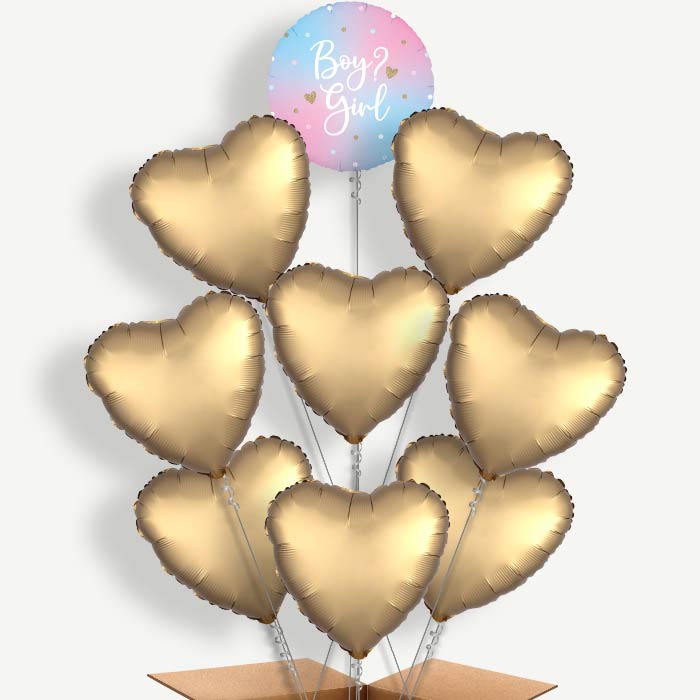 Pastel Ombre Gender Reveal Helium Balloon Bundle | Party Save Smile