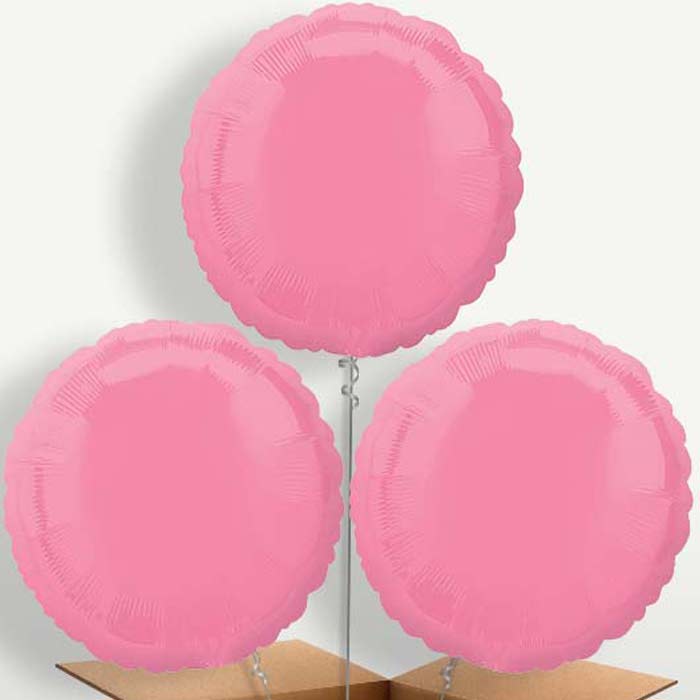 Bright Pink Plain Coloured Circle Bunch of Balloons | Party Save Smile