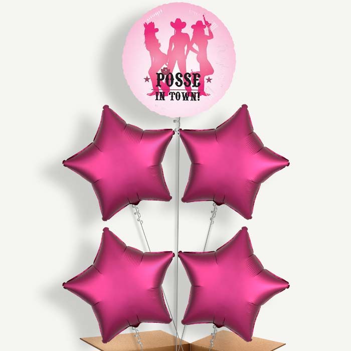 Hen Party Posse Balloon Cluster Inflated with Helium | Party Save Smile