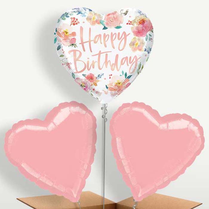 Roses Happy Birthday Trio Balloon Bunch | Party Save Smile