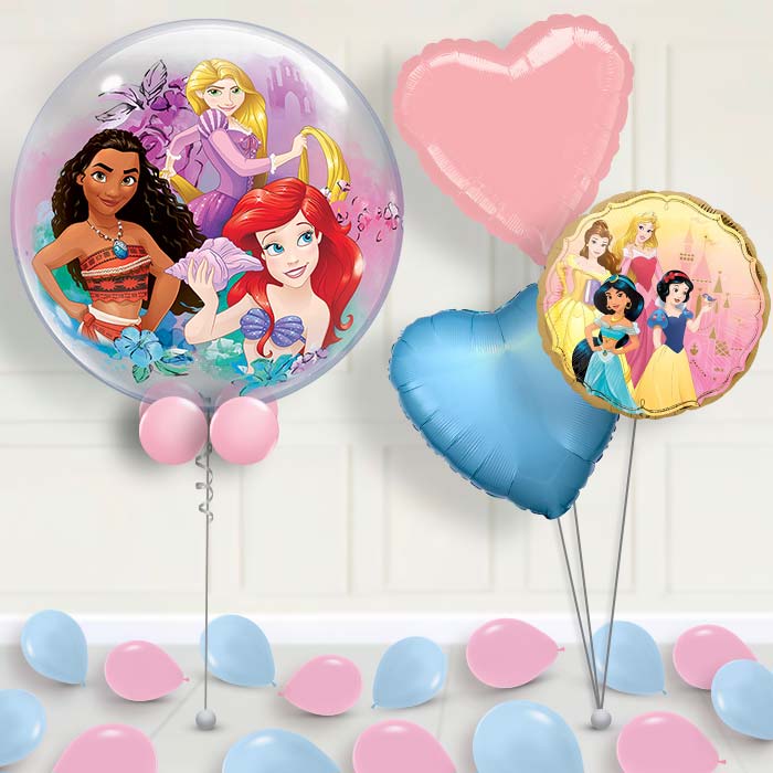 Disney Princess Bubble Balloon with Balloon Bouquet