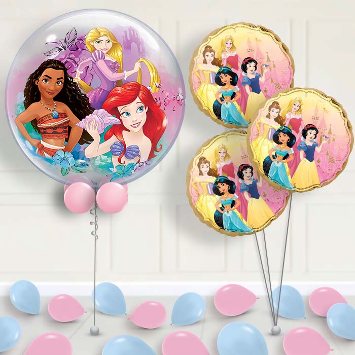 Disney Princess Bubble Balloon with Balloon Bouquet