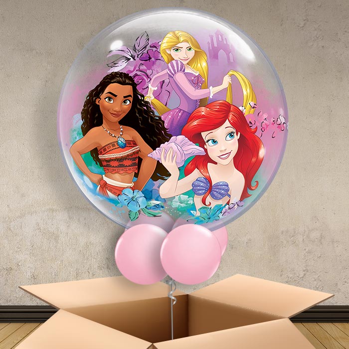 Disney Princess Helium Bubble Balloon in a Box - Bubble Balloon | Party Save Smile