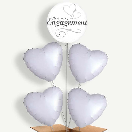 Congratulations Engagement Helium Cluster Balloons | Party Save Smile