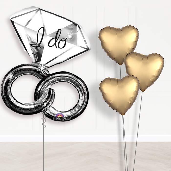 Balloon Bouquet Wedding - I Do Ring - Plain Bouquet | Party Save Smile