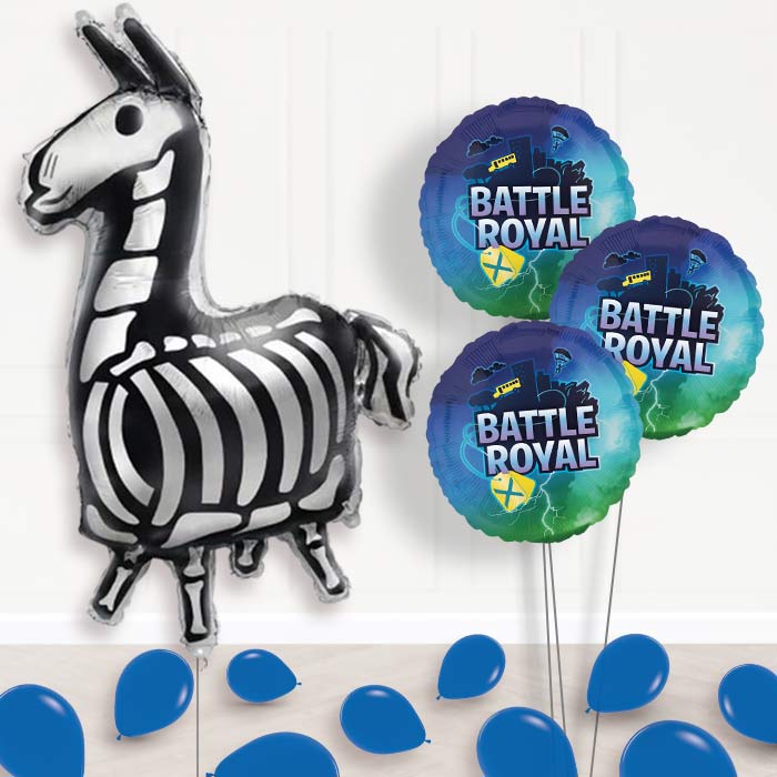 Fortnite Llama Inflated Helium Balloons Delivered - Themed Bouquet and Latex | Party Save Smile