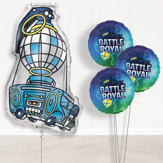 Fortnite Battle Inflated Helium Balloons Delivered - Themed Bouquet | Party Save Smile