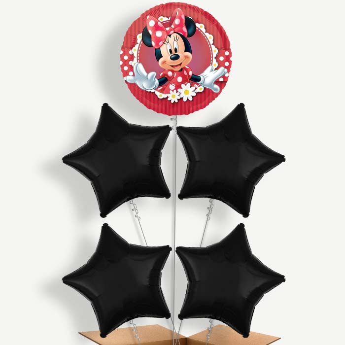 Red Minnie Mouse Balloon Cluster Inflated with Helium | Party Save Smile