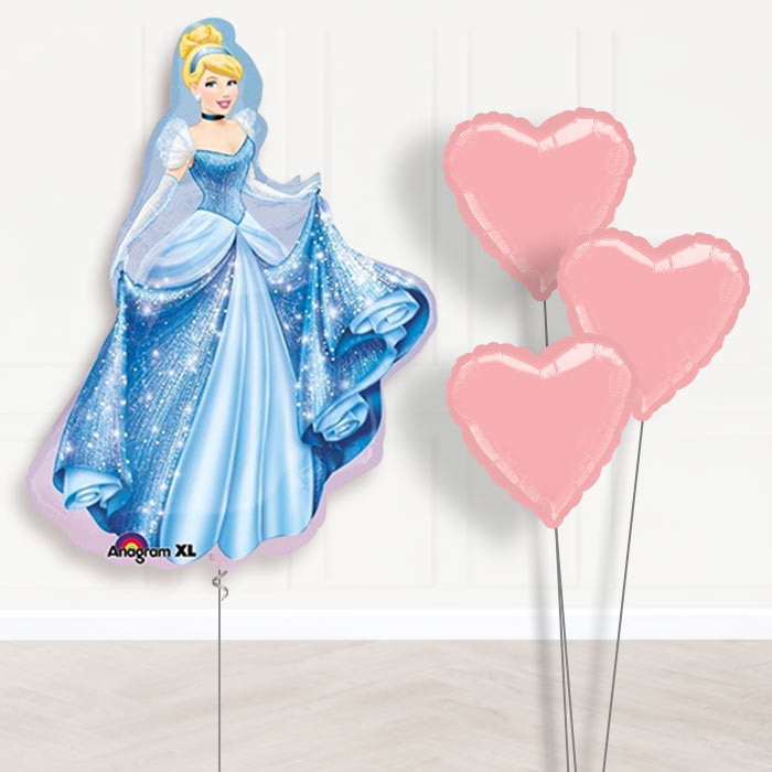 Cinderella Balloon Bouquet Delivered in a Box - Plain Bouquet | Party Save Smile