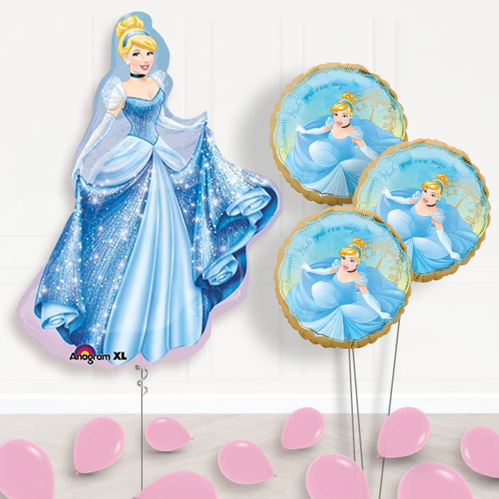 Cinderella Balloon Bouquet Delivered in a Box - Themed Bouquet and Latex | Party Save Smile