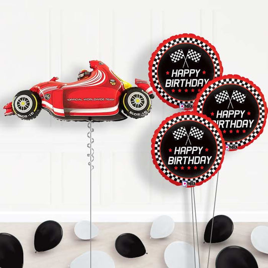 Racing Car Birthday Balloon Bouquet in a Box