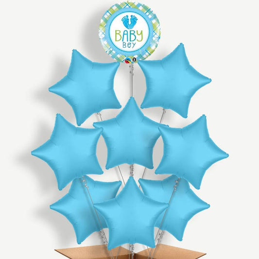 Baby Foot Baby Boy Balloon Bundle Inflated with Helium | Party Save Smile