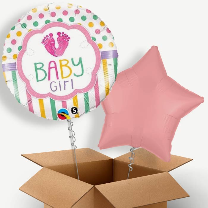 Baby Girl Feet Helium Balloon Two | Party Save Smile