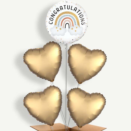 Boho Congratulations Balloon Cluster Inflated with Helium | Party Save Smile