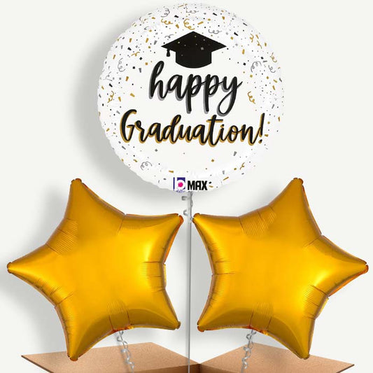 Confetti Happy Graduation Bunch of Balloons (Trio)