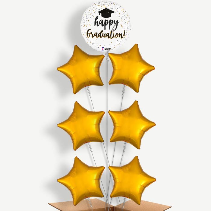 Confetti Happy Graduation Helium Balloon Arrangement | Party Save Smile