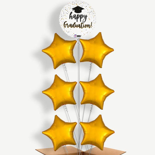 Confetti Happy Graduation Helium Balloon Arrangement | Party Save Smile