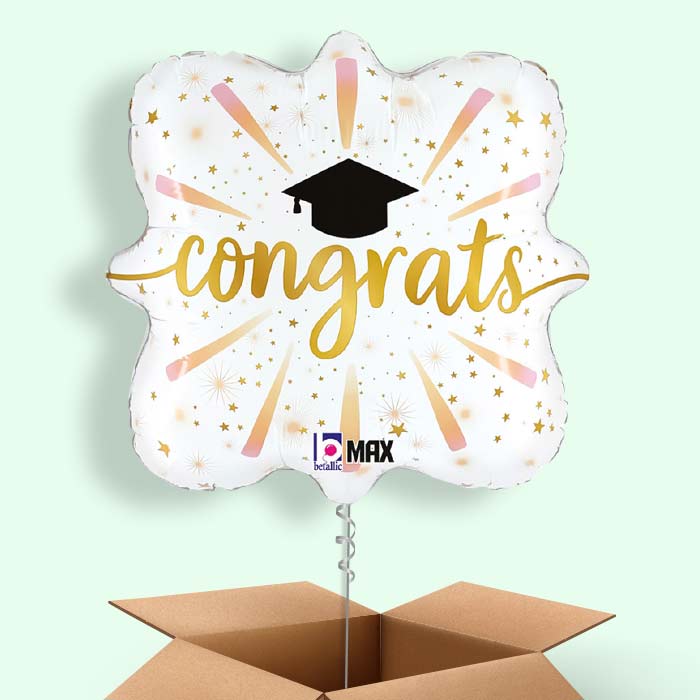 Caps Graduation Helium Balloons in a Box