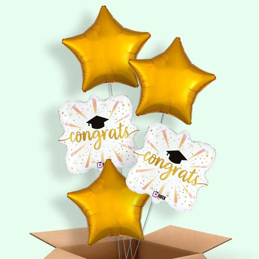 Caps Graduation Helium Balloons in a Box