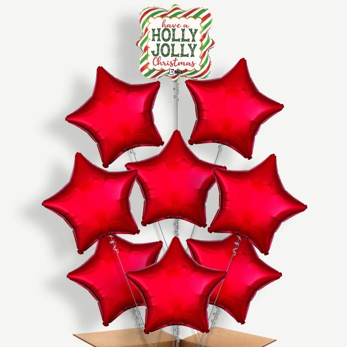 Holly Jolly Christmas Helium Balloon Bundle | Party Save Smile