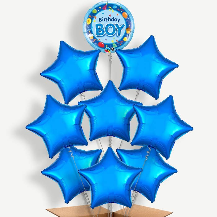 Birthday Boy Celebration Helium Balloon Bundle | Party Save Smile