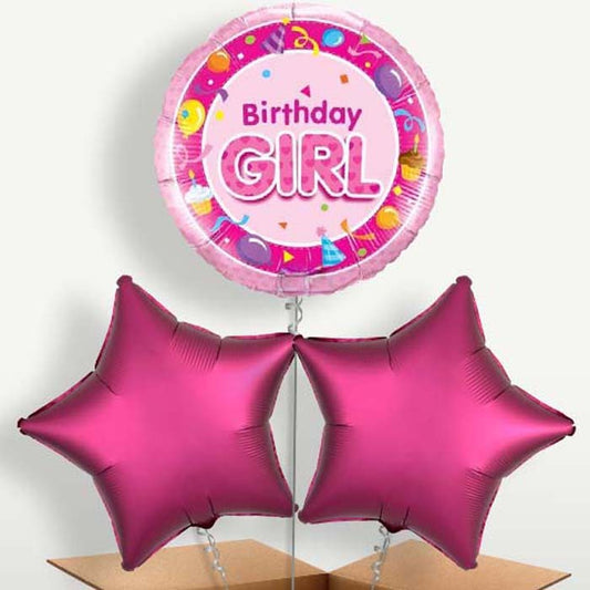 Birthday Girl Celebration Bunch of Balloons | Party Save Smile