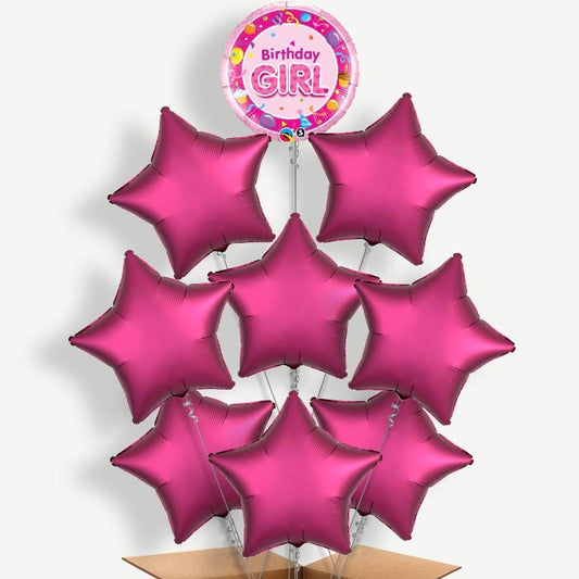 Birthday Girl Celebration Helium Balloon Bundle | Party Save Smile