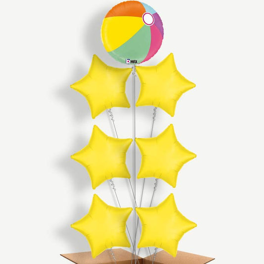 Beach Ball Balloon Arrangement Inflated with Helium | Party Save Smile