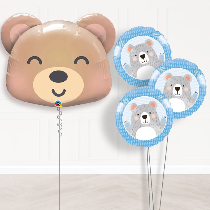 Teddy Bear Helium Balloon Bouquet - Themed Bouquet | Party Save Smile