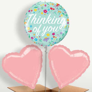 Floral Thinking of You Balloon Bunch (Trio)
