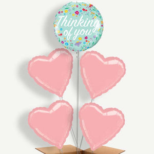 Floral Thinking of You 5 Helium Cluster Balloons