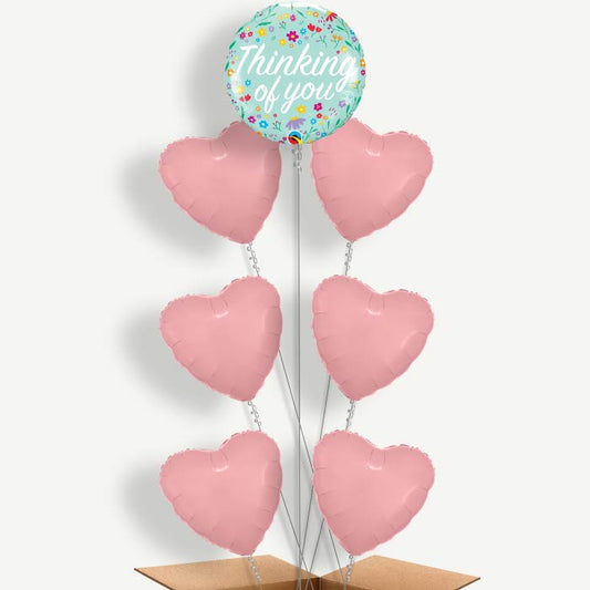 Floral Thinking of You Helium Balloon Arrangement | Party Save Smile