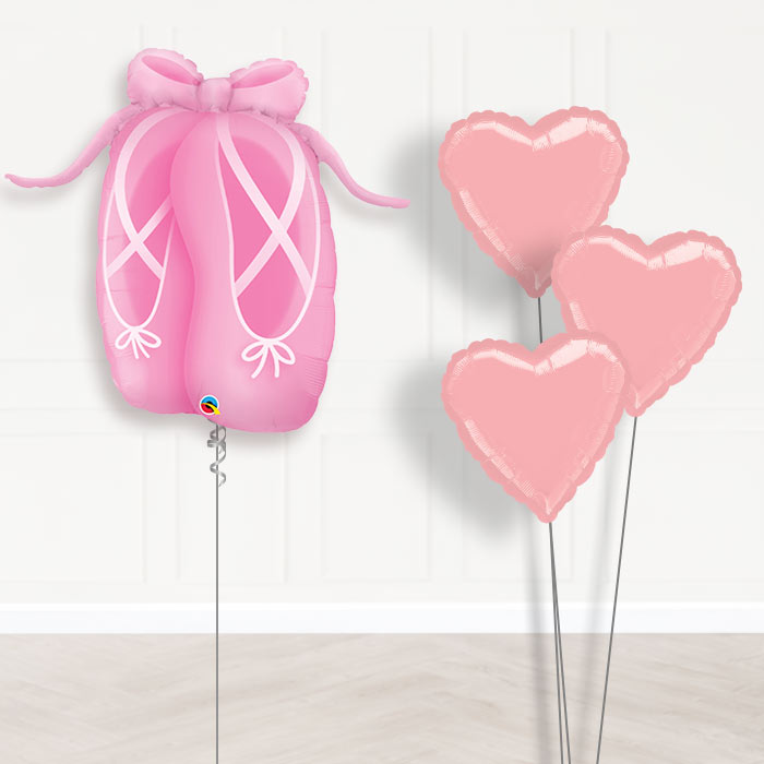 Ballerina Birthday Helium Balloon Bouquet - Plain Bouquet | Party Save Smile