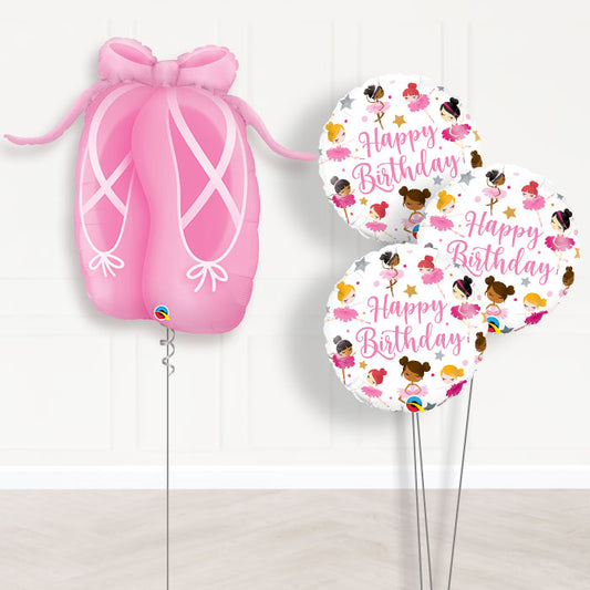 Ballerina Birthday Helium Balloon Bouquet - Themed Bouquet | Party Save Smile