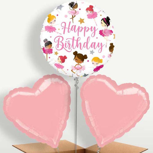 Birthday Ballerina Bunch of Balloons inflated with Helium | Party Save Smile