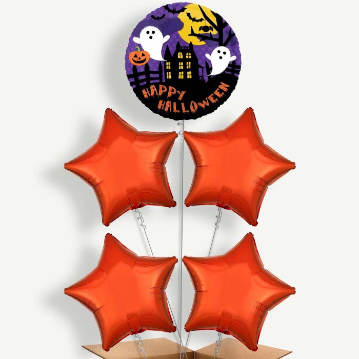 Halloween Bat Balloon Cluster Inflated with Helium | Party Save Smile