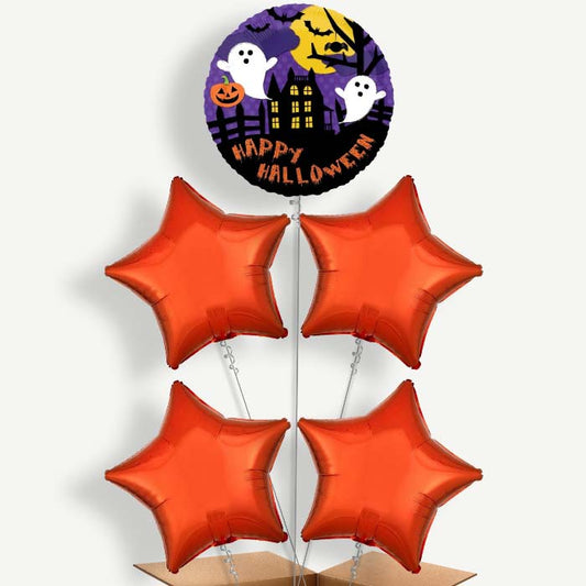 Halloween Bat Balloon Cluster Inflated with Helium | Party Save Smile