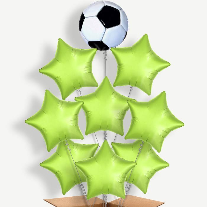 Football Themed Balloon Bundle Inflated with Helium | Party Save Smile