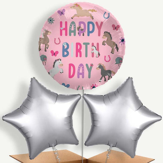 Happy Horse Birthday Bunch of Balloons (Trio) | Party Save Smile