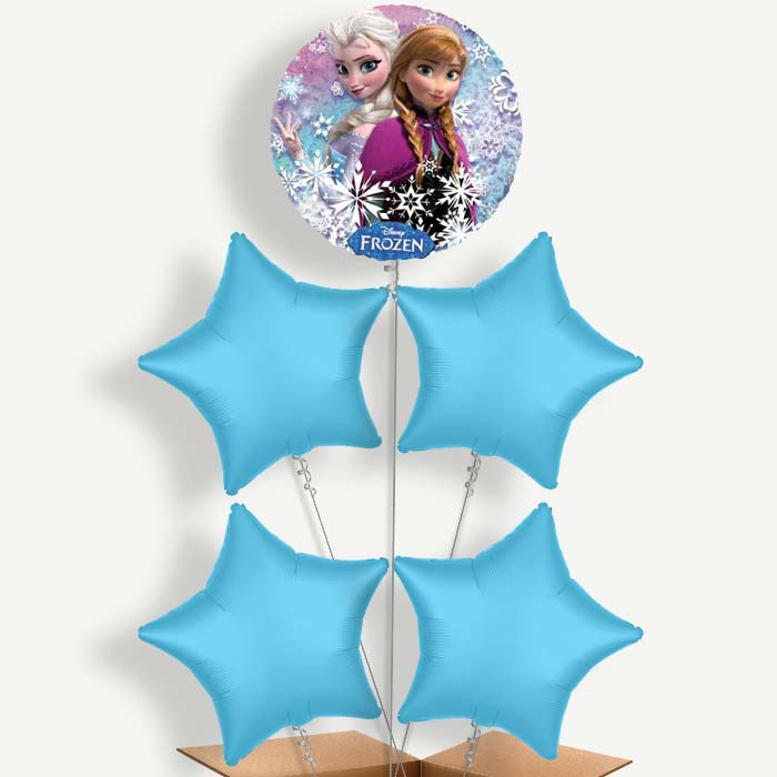 Frozen Snowflake Balloon Cluster Inflated with Helium | Party Save Smile