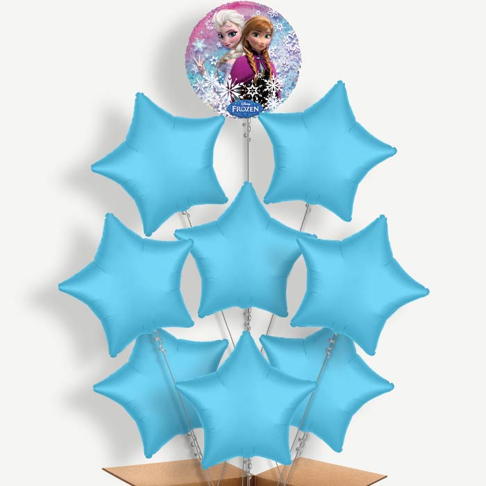 Frozen Snowflake Balloon Bundle Inflated with Helium | Party Save Smile
