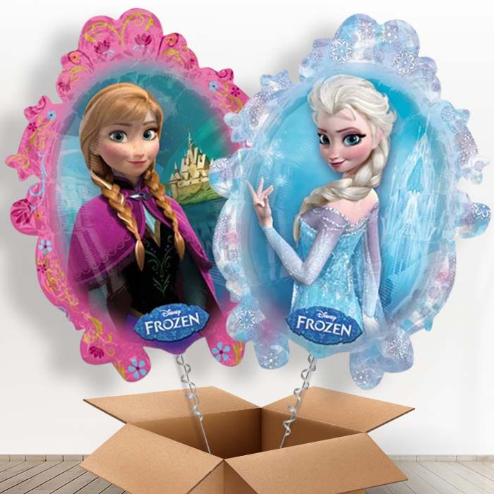 Frozen Elsa and Anna Helium Balloons in a Box - Giant Balloon | Party Save Smile
