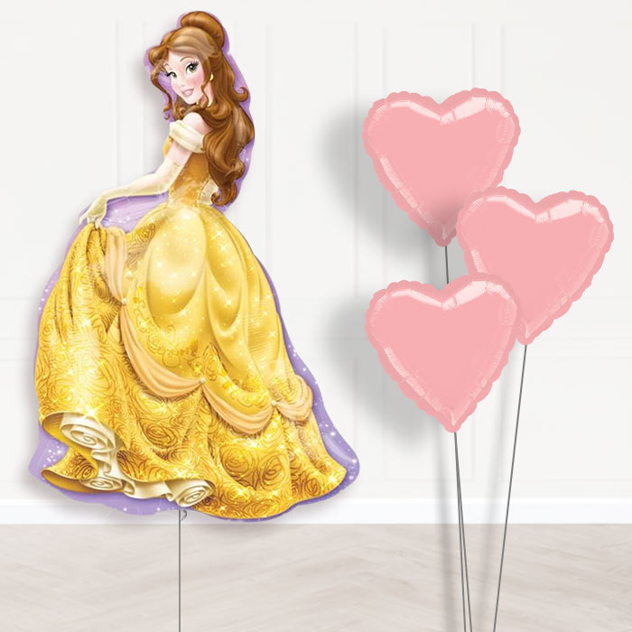 Princess Belle Balloons Bouquet in a Box - Plain Bouquet | Party Save Smile
